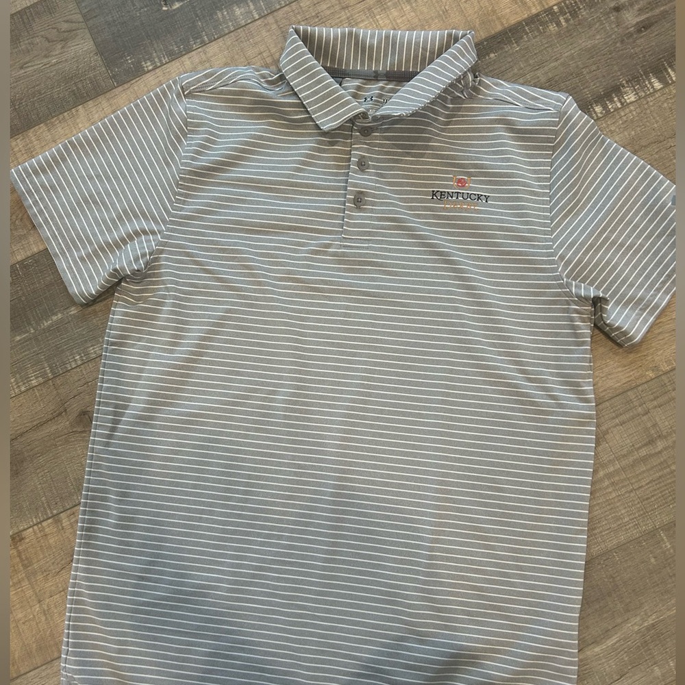 Kentucky Derby striped polo shirt